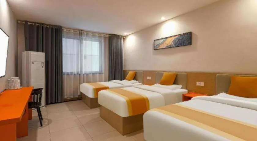 Bed in Shell Hotel Zaozhuang Xinchang Road Bada Market