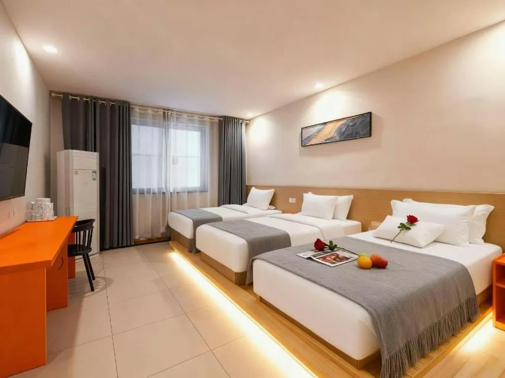 Bed in Shell Hotel Zaozhuang Xinchang Road Bada Market