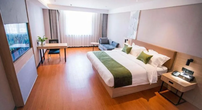 Bed in GreenTree Inn Tangshan Nanhu International Exhibition Center