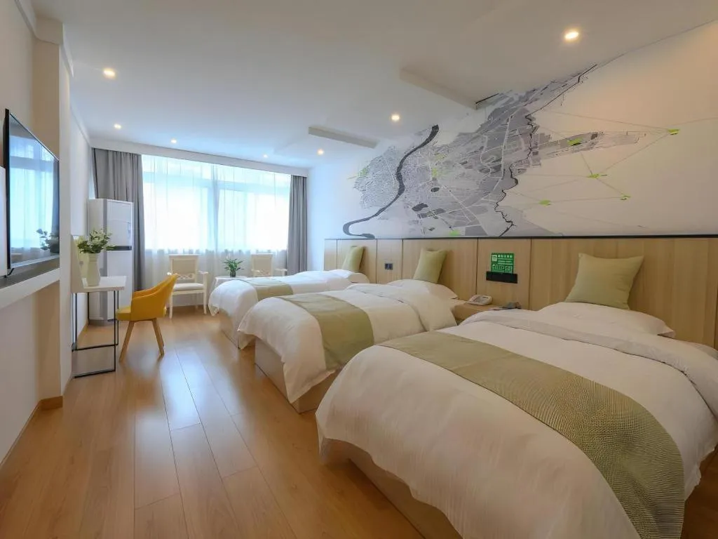 Bed in Vatica Hotel Huangshan South Gate Terminal Station