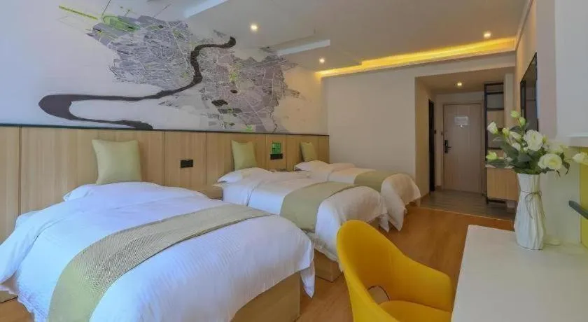 Bed in Vatica Hotel Huangshan South Gate Terminal Station