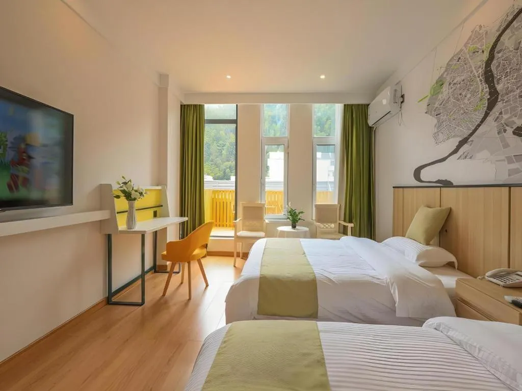 Bed in Vatica Hotel Huangshan South Gate Terminal Station