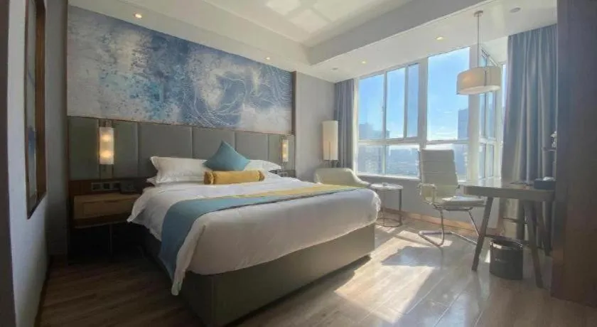 Bed in GreenTree Eastern Hotel Suqian Sihong Executive Center