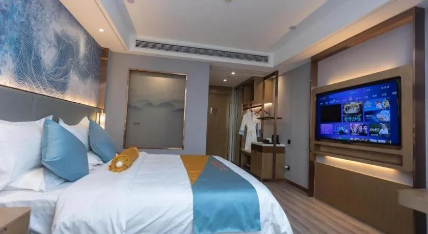 Bed in GreenTree Eastern Hotel Suqian Sihong Executive Center