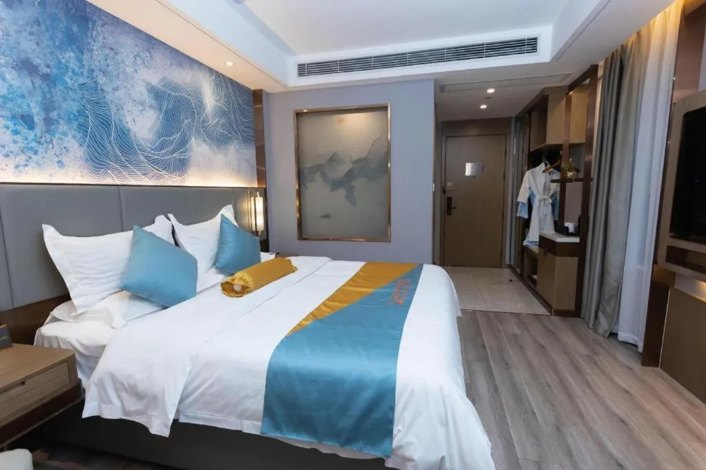 Bed in GreenTree Eastern Hotel Suqian Sihong Executive Center