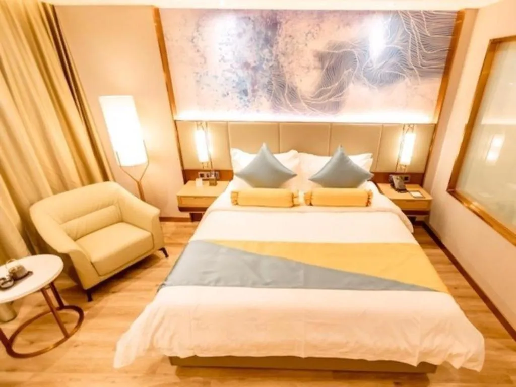 Bed in GreenTree Eastern Hotel Suqian Sihong Executive Center