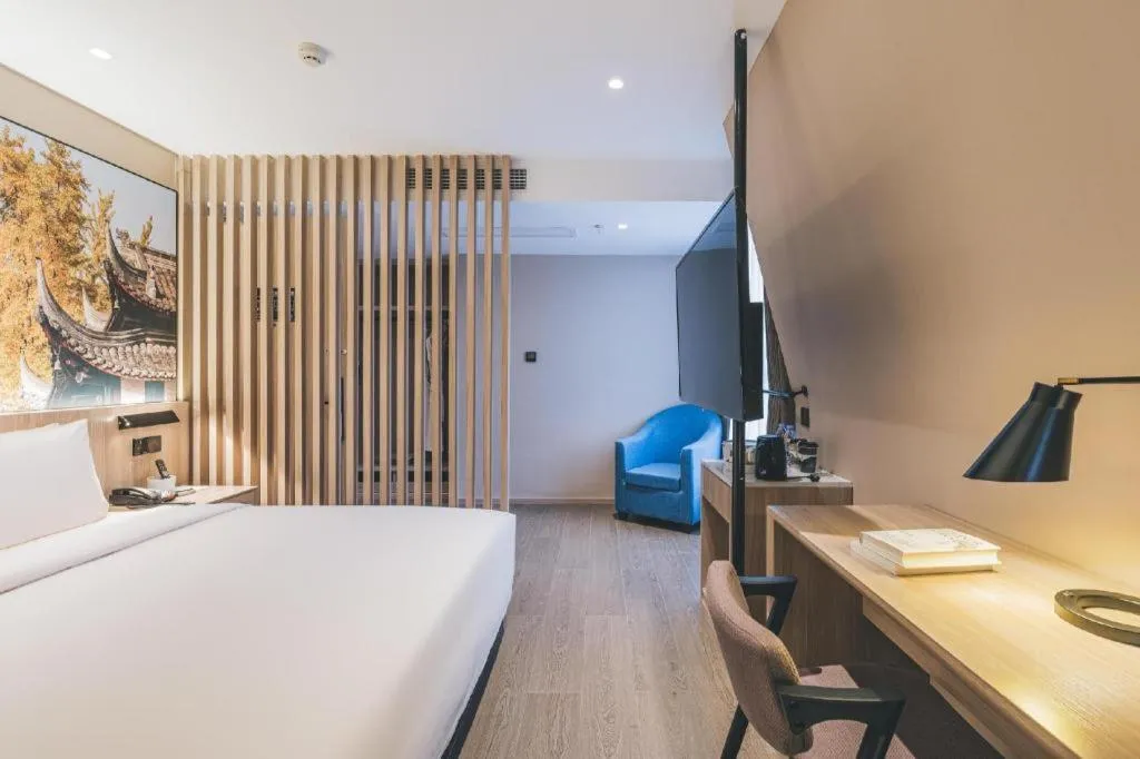 Bed in Atour Light Hotel Chengdu Wuhou Shuangnan Hongpailou Road