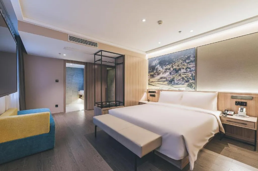 Bed in Atour Light Hotel Chengdu Wuhou Shuangnan Hongpailou Road