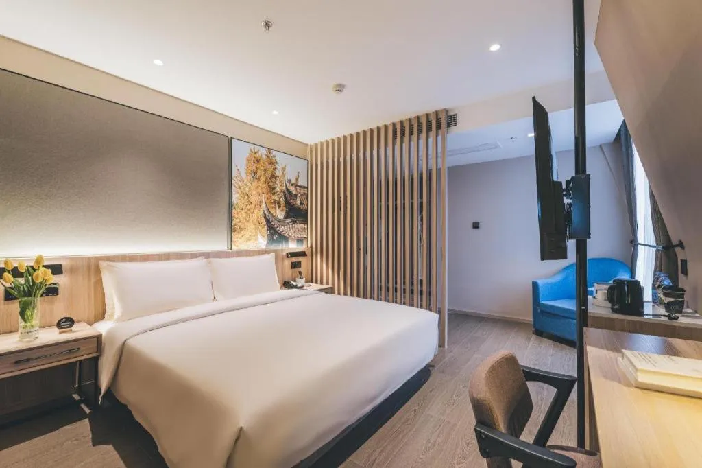 Bed in Atour Light Hotel Chengdu Wuhou Shuangnan Hongpailou Road