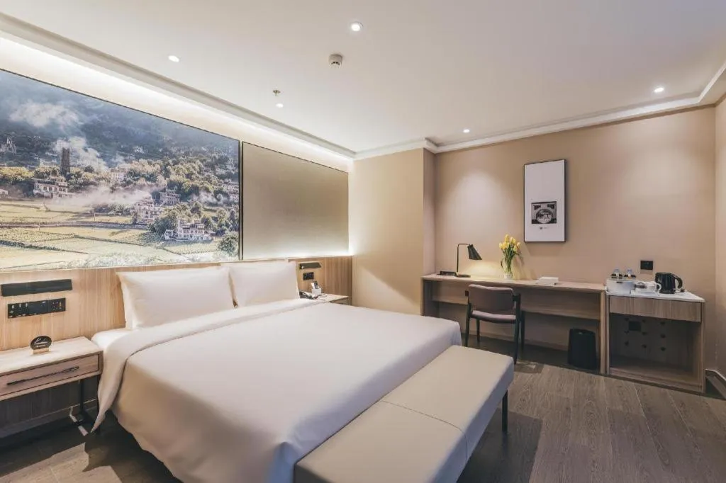 Bed in Atour Light Hotel Chengdu Wuhou Shuangnan Hongpailou Road