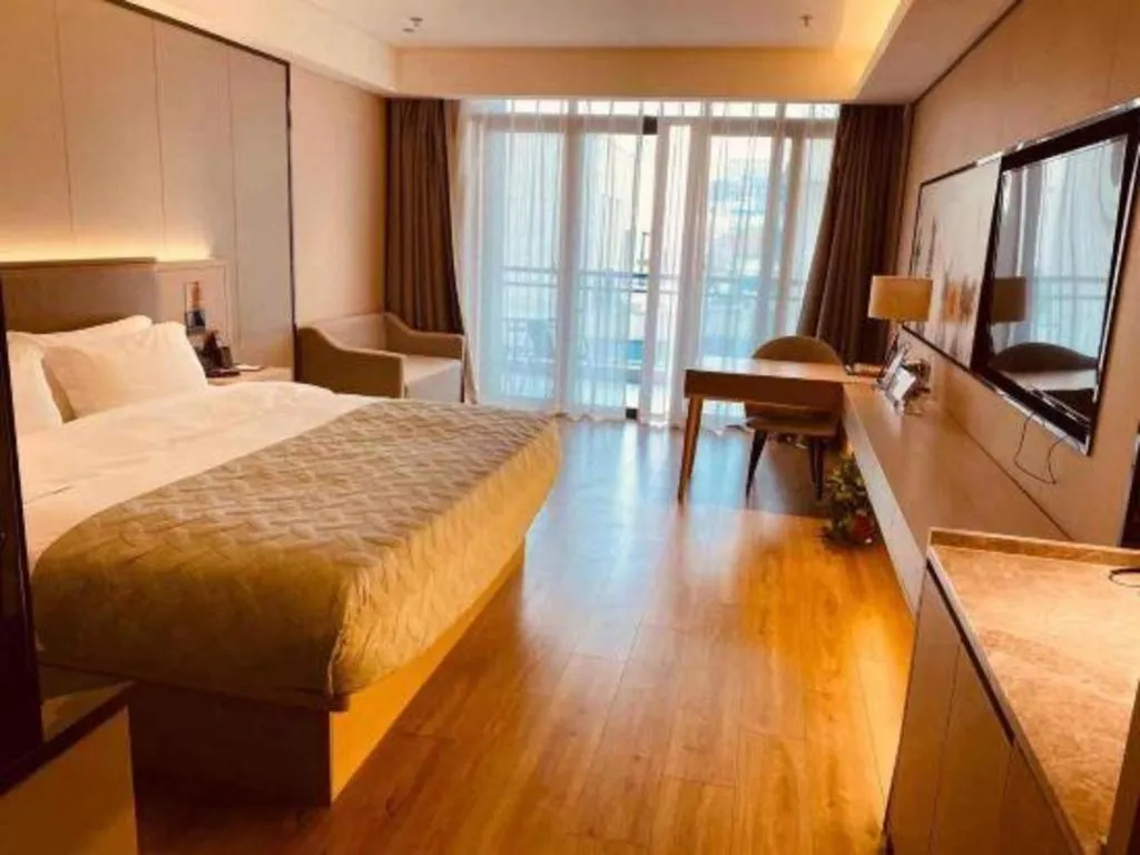 Bed in Gya Hotel Nantong Nanshang Lake Street Wanda Plaza