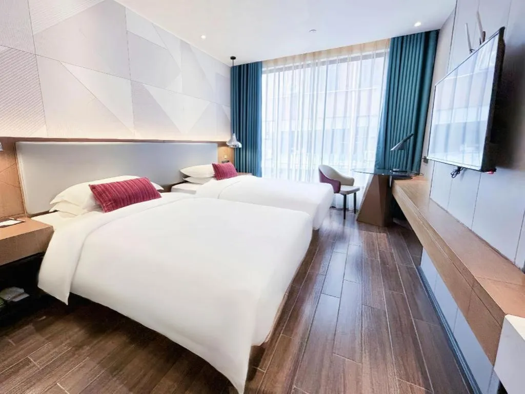 Bed in Borrman Hotel Guigang Pingnan Donghu