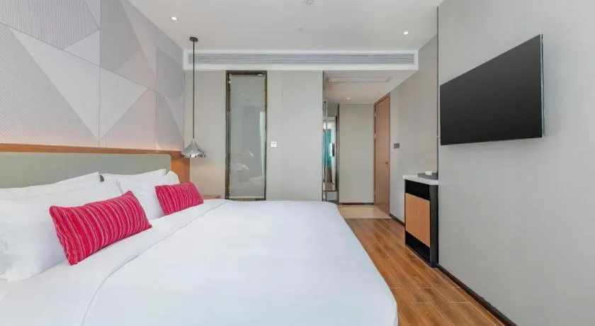 Bed in Borrman Hotel Guigang Pingnan Donghu