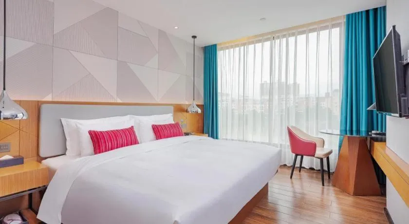 Bed in Borrman Hotel Guigang Pingnan Donghu