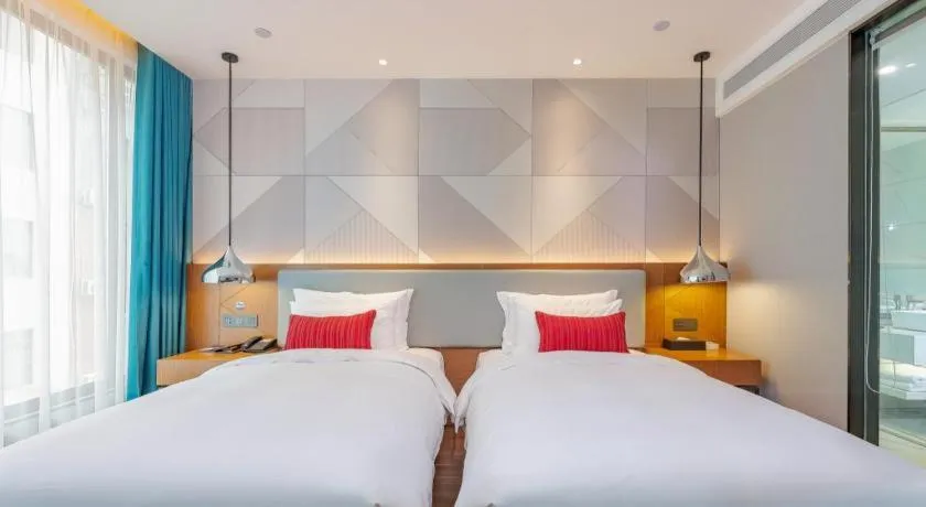 Bed in Borrman Hotel Guigang Pingnan Donghu