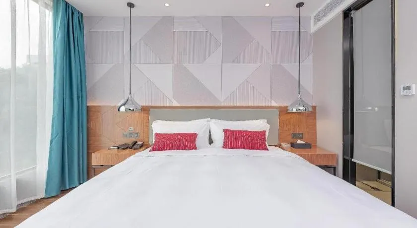 Bed in Borrman Hotel Guigang Pingnan Donghu