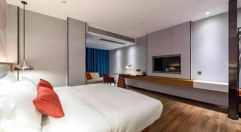 Bed in Borrman Hotel Guigang Pingnan Donghu