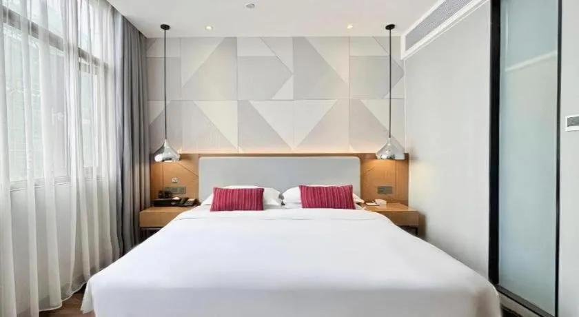 Bed in Borrman Hotel Guigang Pingnan Donghu