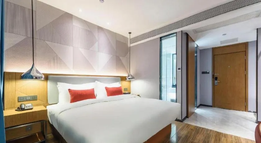 Bed in Borrman Hotel Guigang Pingnan Donghu