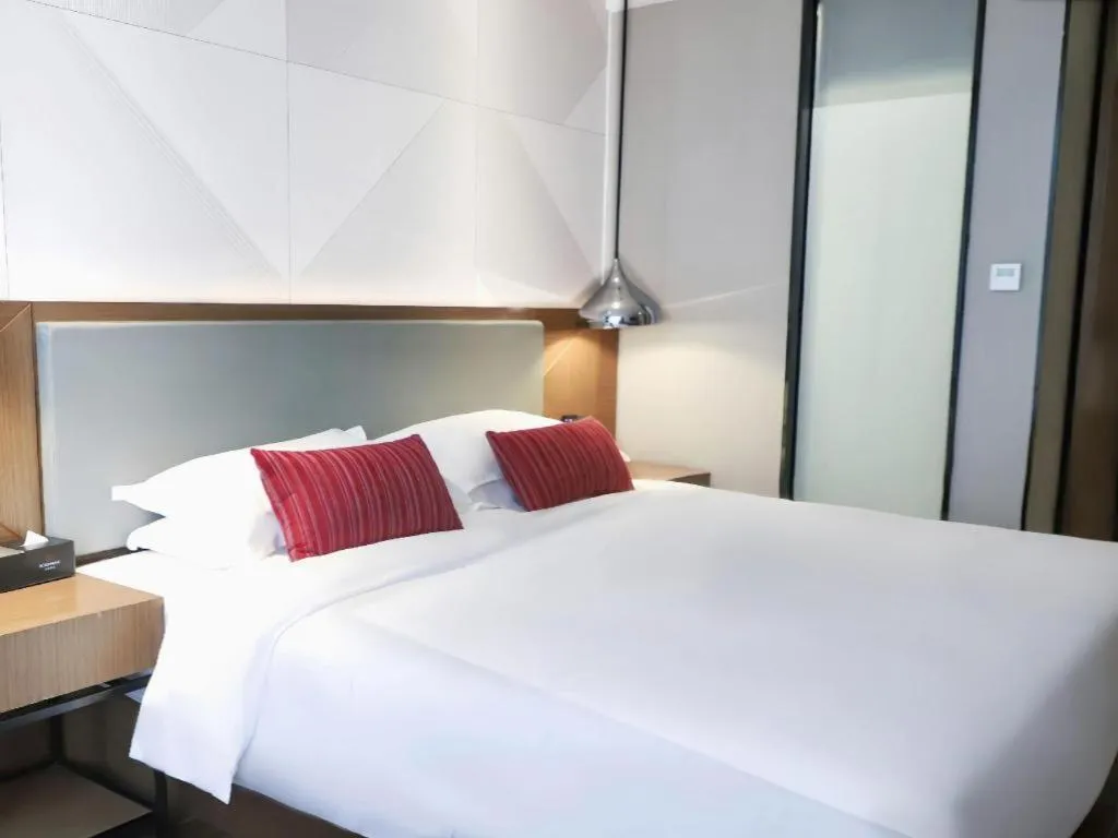 Bed in Borrman Hotel Guigang Pingnan Donghu