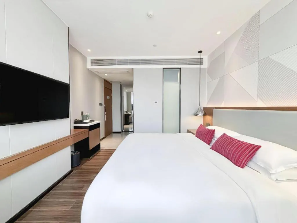 Bed in Borrman Hotel Guigang Pingnan Donghu