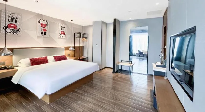 Bed in Borrman Hotel Guigang Pingnan Donghu