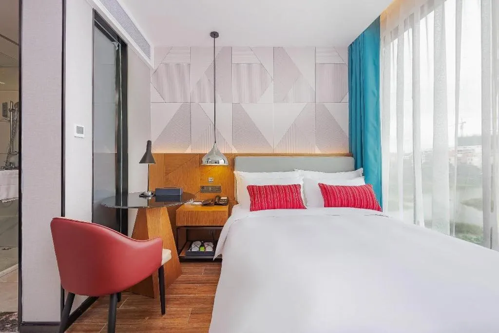 Bed in Borrman Hotel Guigang Pingnan Donghu