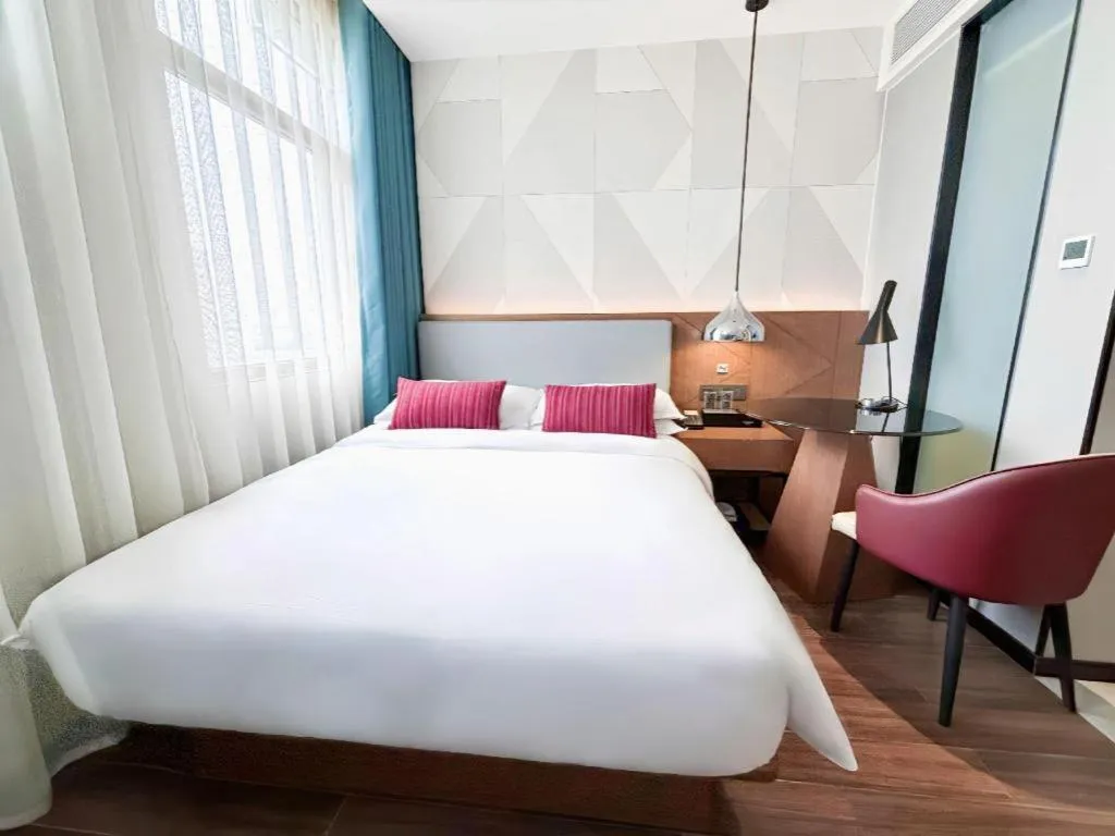 Bed in Borrman Hotel Guigang Pingnan Donghu