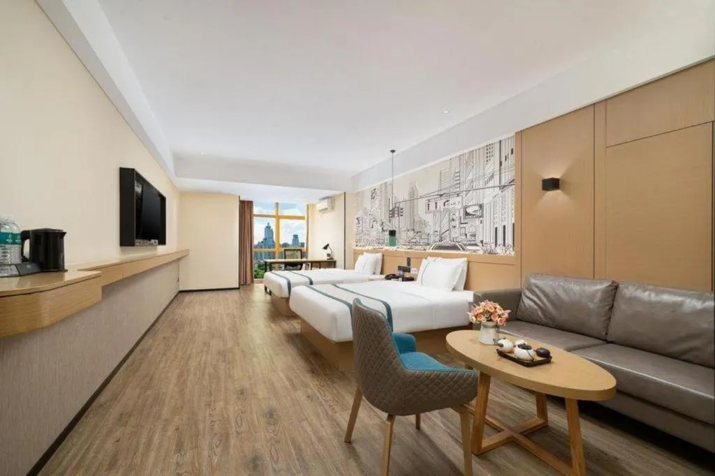 Bed in City Comfort Inn Nanning Exhibition Center Hangyang City Metro Station