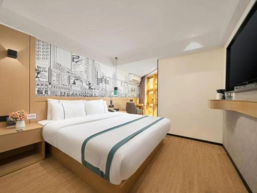 Bed in City Comfort Inn Nanning Exhibition Center Hangyang City Metro Station