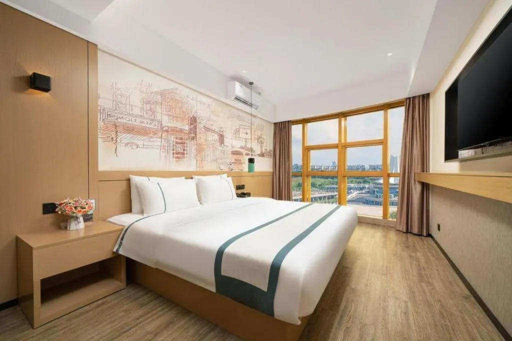 Bed in City Comfort Inn Nanning Exhibition Center Hangyang City Metro Station