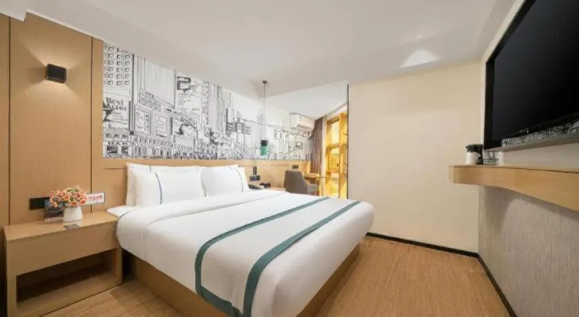 Bed in City Comfort Inn Nanning Exhibition Center Hangyang City Metro Station