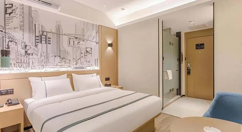 Bed in City Comfort Inn Nanning Exhibition Center Hangyang City Metro Station