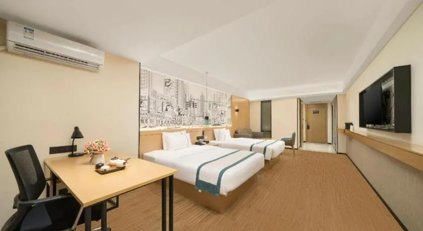 Bed in City Comfort Inn Nanning Exhibition Center Hangyang City Metro Station