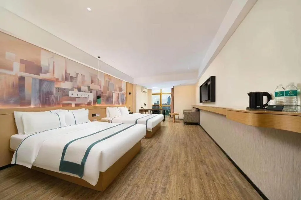 Bed in City Comfort Inn Nanning Exhibition Center Hangyang City Metro Station