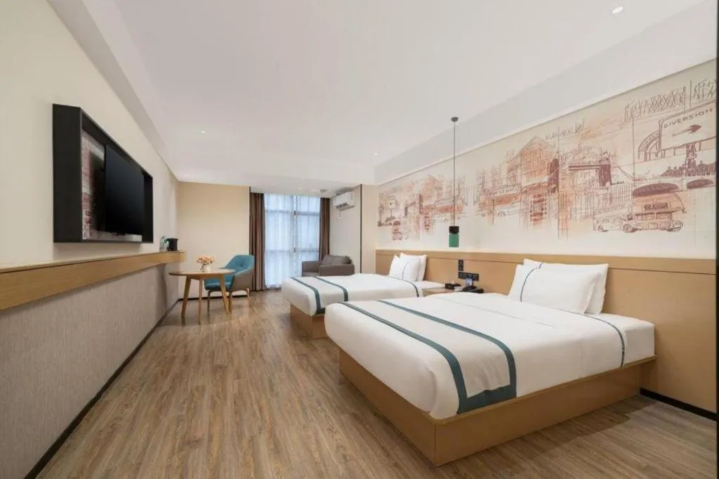 Bed in City Comfort Inn Nanning Exhibition Center Hangyang City Metro Station