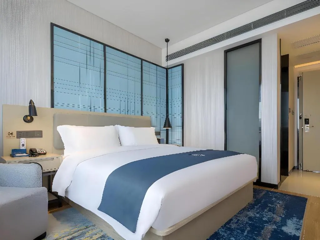 Bed in Echarm Hotel Changsha Yuelu Mountain West Bus Station Metro Station