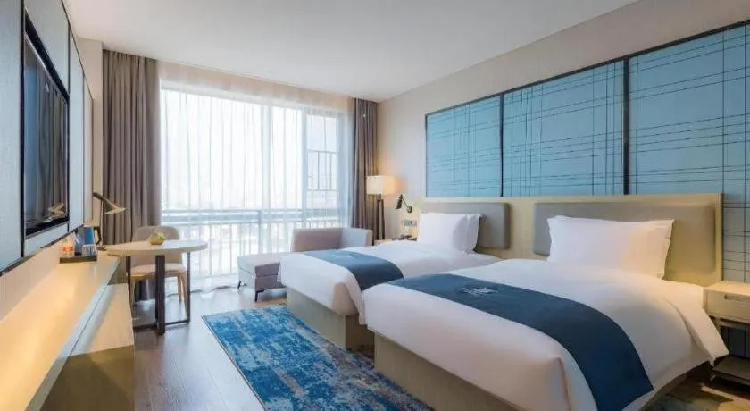 Bed in Echarm Hotel Changsha Yuelu Mountain West Bus Station Metro Station