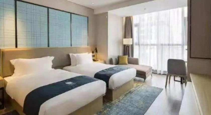 Bed in Echarm Hotel Changsha Yuelu Mountain West Bus Station Metro Station