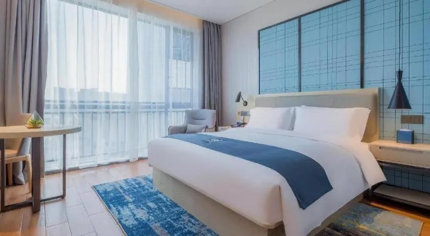 Bed in Echarm Hotel Changsha Yuelu Mountain West Bus Station Metro Station