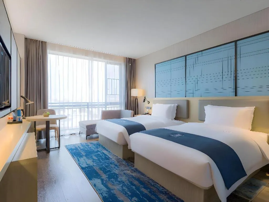 Bed in Echarm Hotel Changsha Yuelu Mountain West Bus Station Metro Station