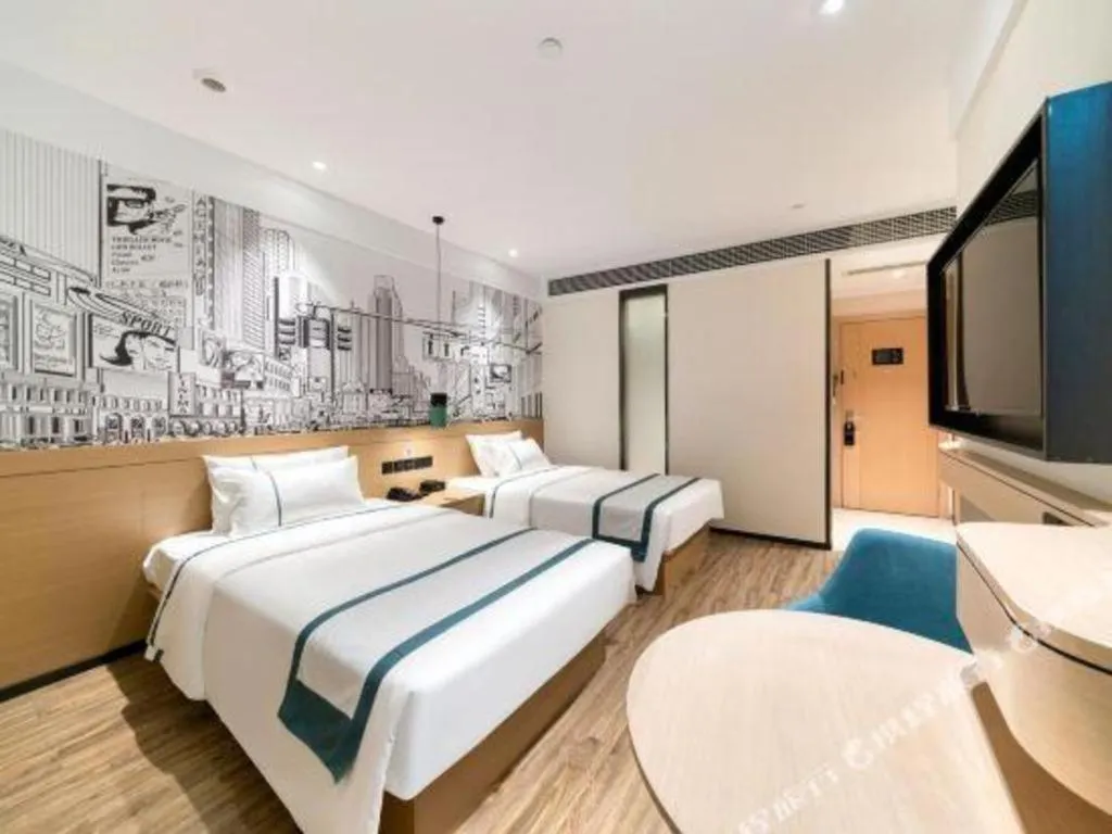 Bed in City Comfort Inn Nanchang Zhangshulin Shashagou Metro Station