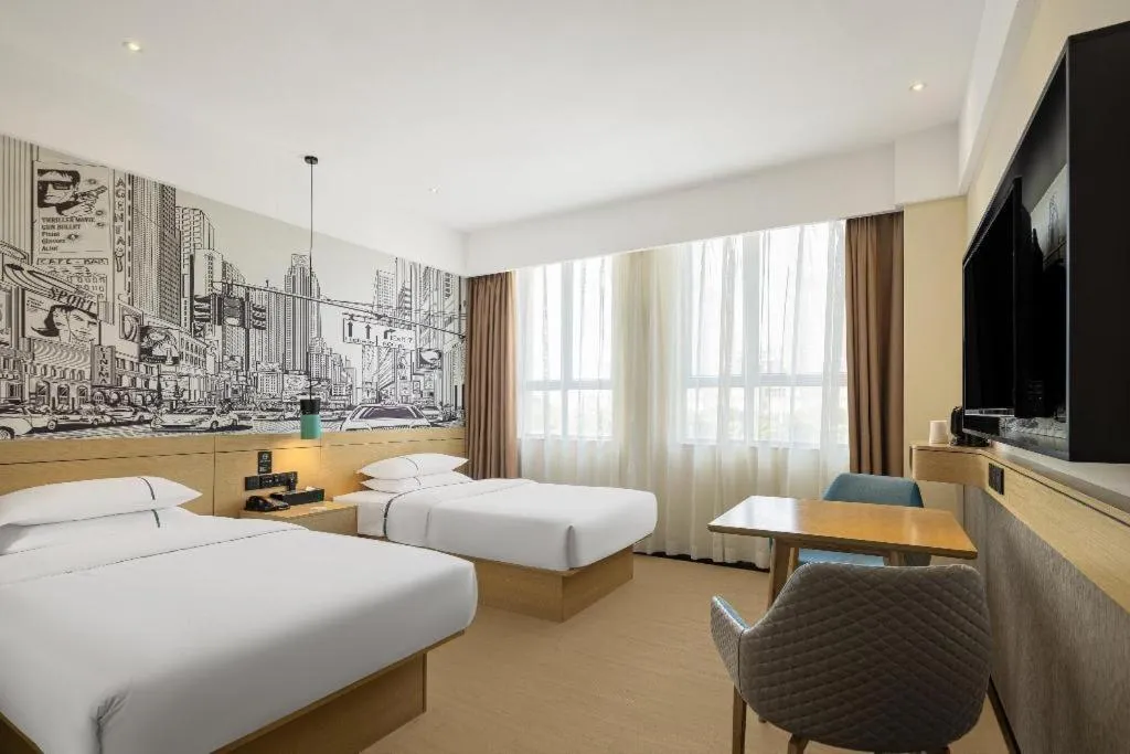 Bed in City Comfort Inn Nanchang Zhangshulin Shashagou Metro Station