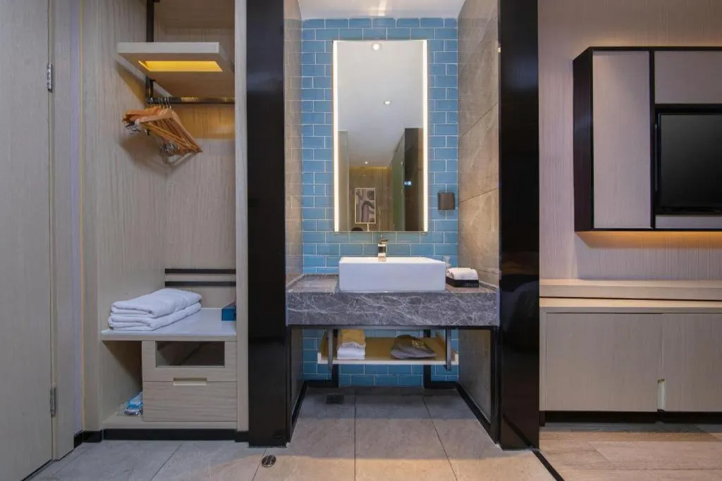 Bed in Echarm Hotel Nanchang Bayi Square Metro Station Wushang MALL