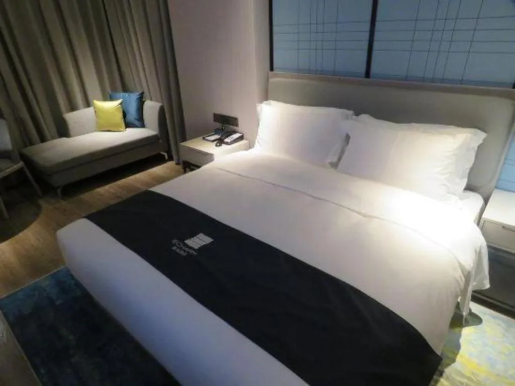 Bed in Echarm Hotel Nanchang Bayi Square Metro Station Wushang MALL