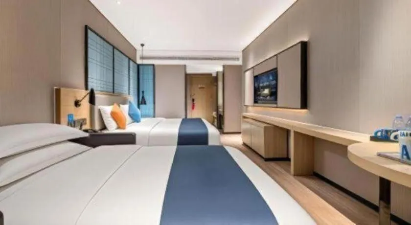 Bed in Echarm Hotel Nanchang Bayi Square Metro Station Wushang MALL