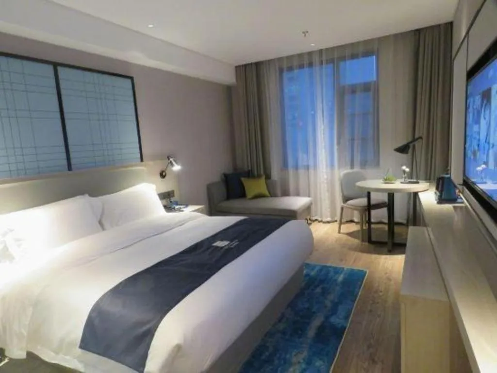 Bed in Echarm Hotel Nanchang Bayi Square Metro Station Wushang MALL