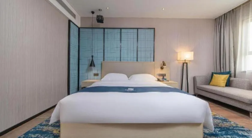 Bed in Echarm Hotel Nanchang Bayi Square Metro Station Wushang MALL