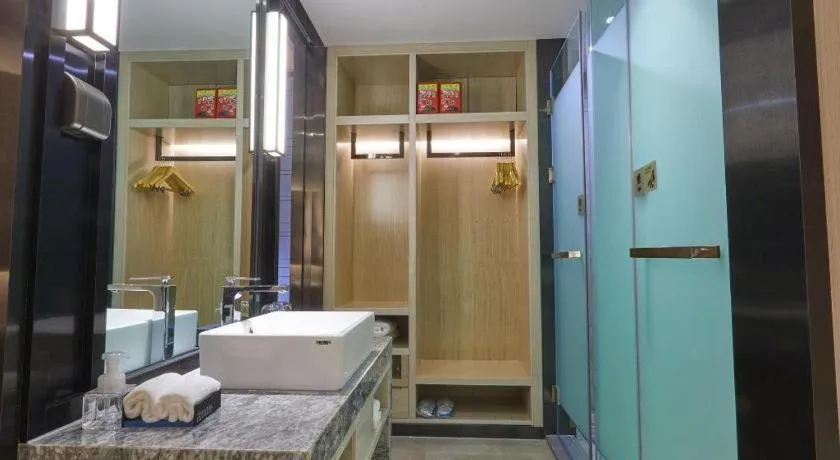 Bed in Echarm Hotel Nanchang Bayi Square Metro Station Wushang MALL