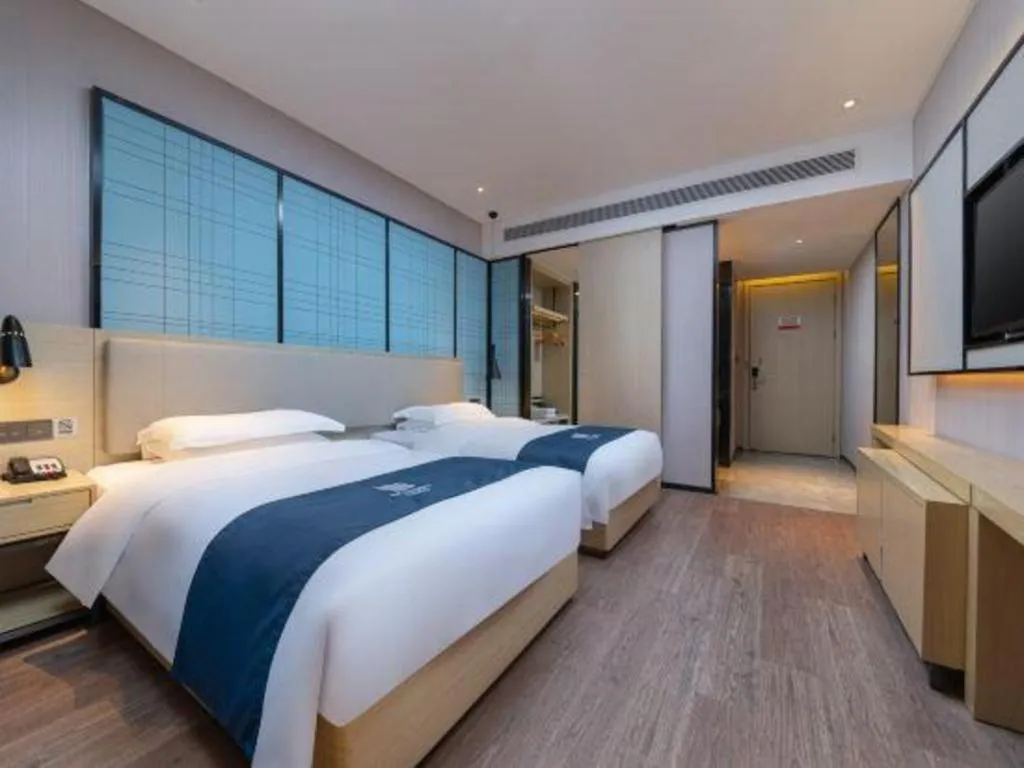 Bed in Echarm Hotel Nanchang Bayi Square Metro Station Wushang MALL